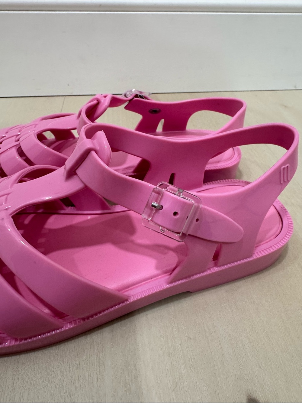 LIKE NEW Melissa Possession Sandal Gloss Pink Women's 7 Jelly Fisherman Sandal - Picture 10 of 13